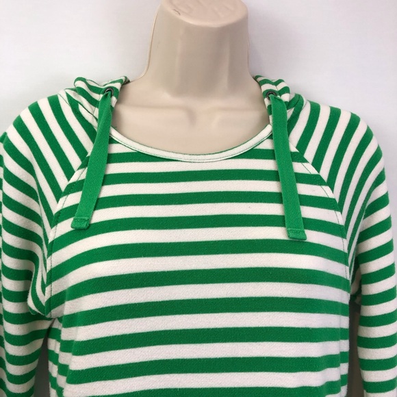 Gap Green White Stripe Hoodie Sweatshirt - Picture 6 of 16